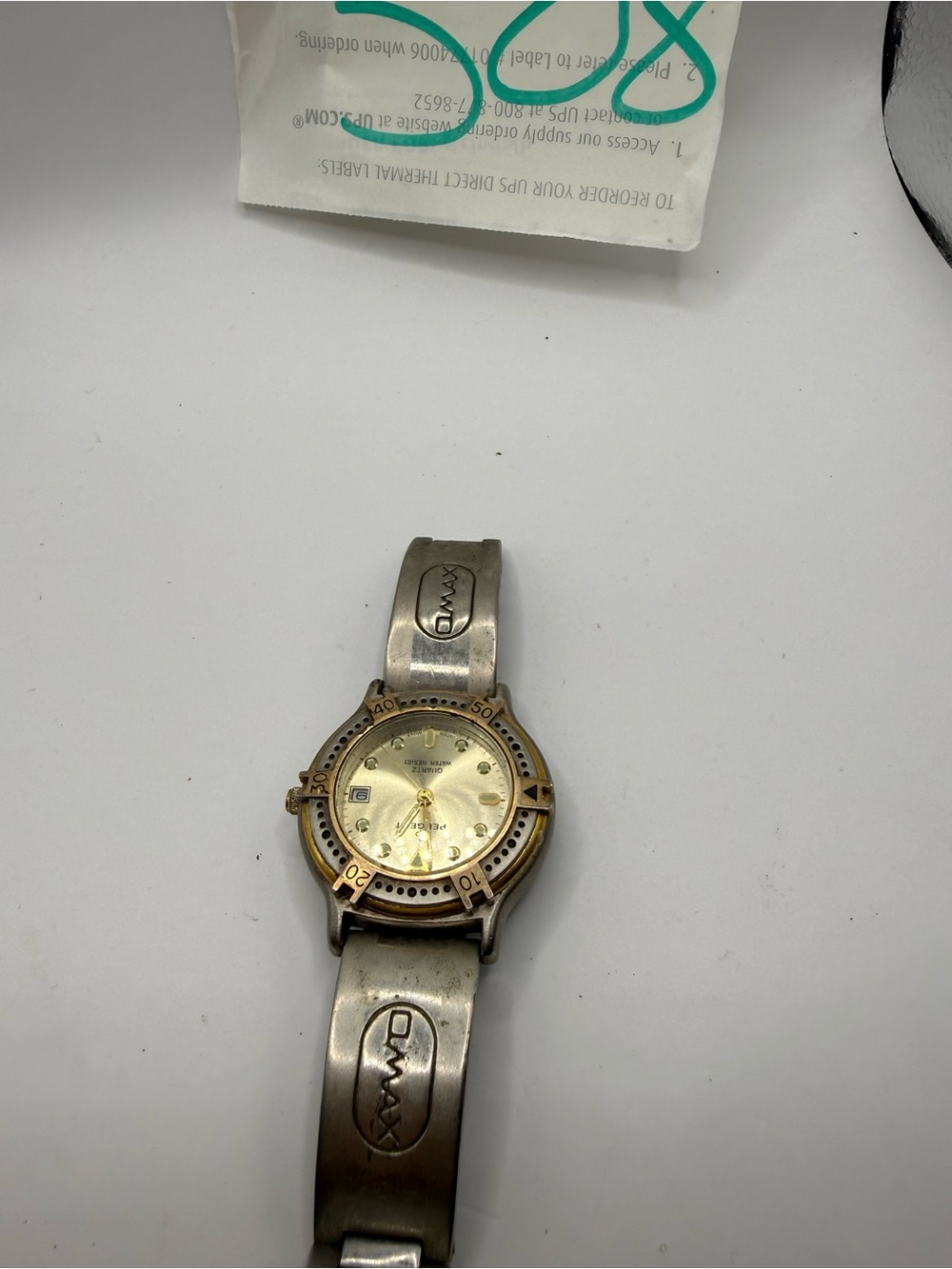 Peugeot Two-Tone Silver and Gold Men's Watch
